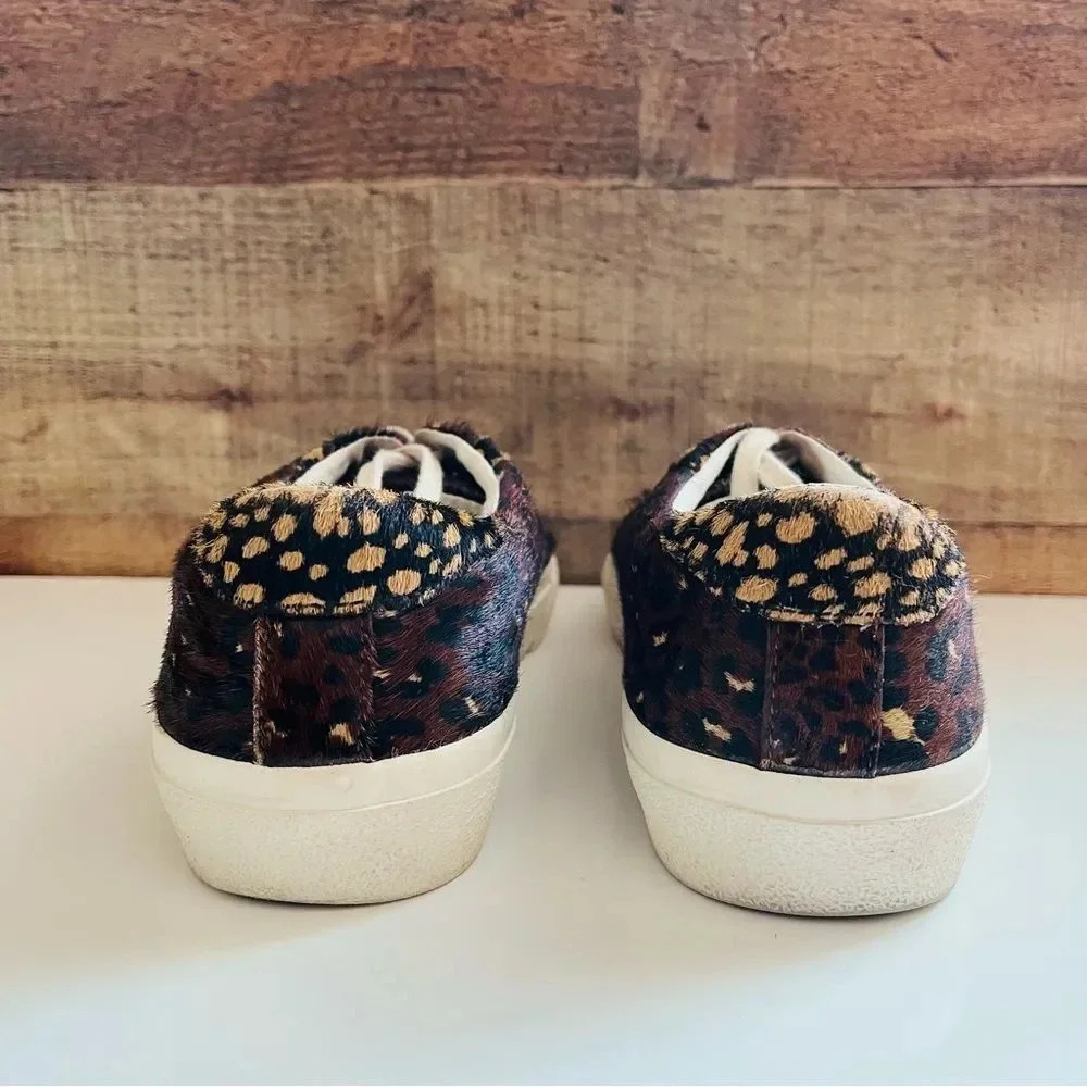 Madewell Sidewalk Low-Top Sneakers in Painted Leopard Colorblock Calf Hair - Picture 6 of 10